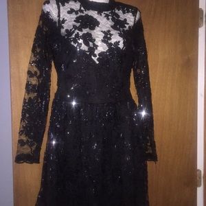 Beautiful Laced Black Dress that Sparkles